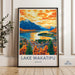 Lake Wakatipu Poster | New Zealand Wall Art | Oceania Decor