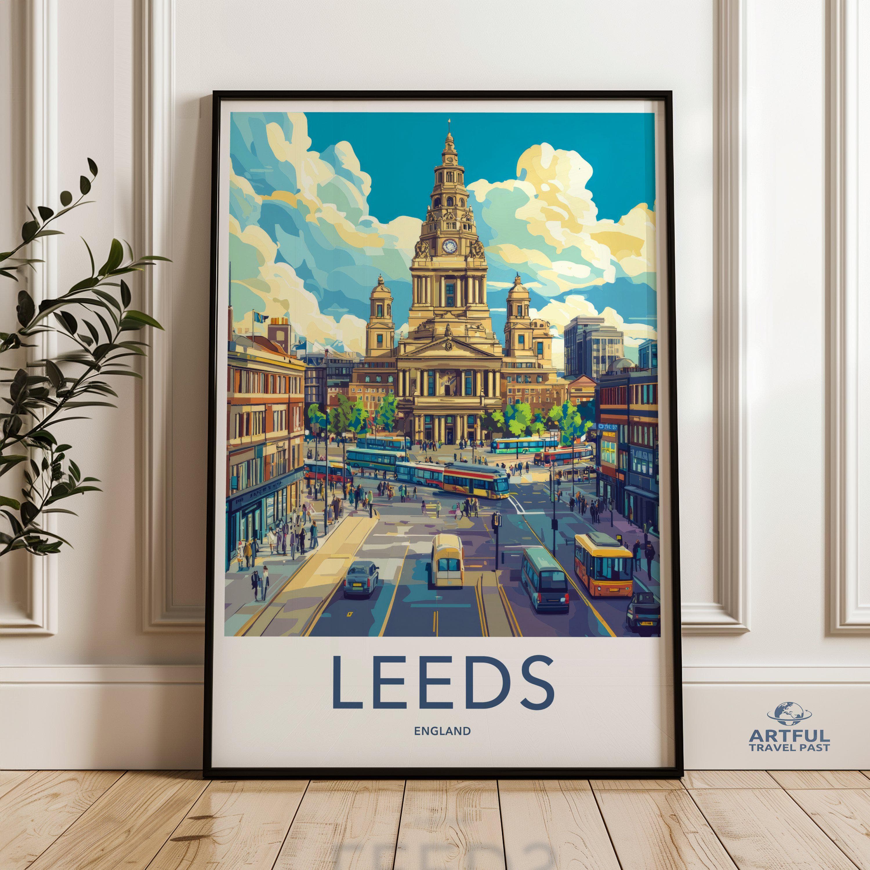 Leeds Poster - England Wall Art