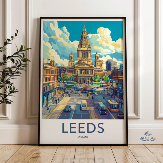 Leeds Poster - England Wall Art