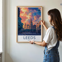 Leeds Poster | England Wall Art | UK Decor