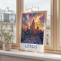 Leeds Poster | England Wall Art | UK Decor