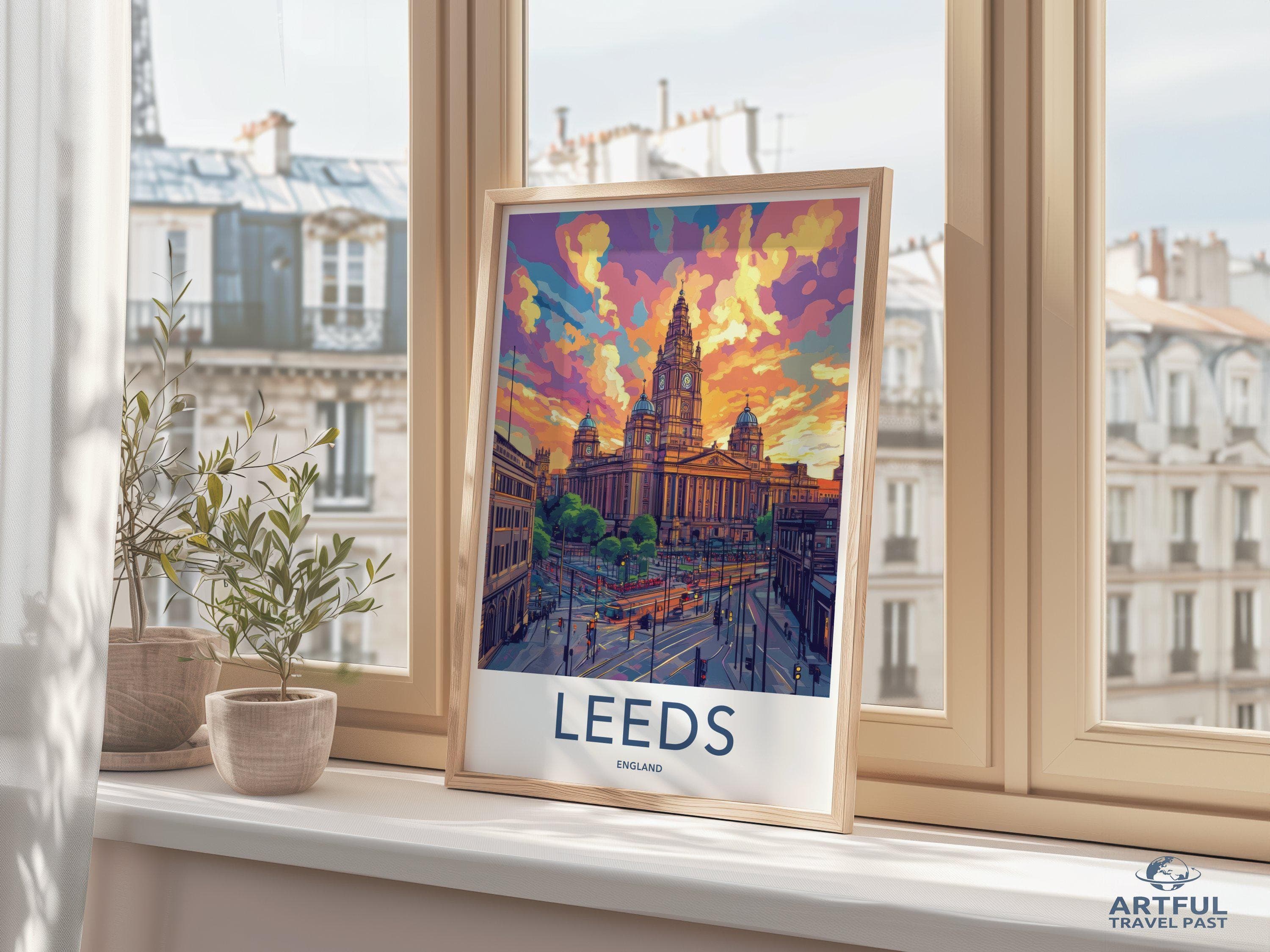 Leeds Poster | England Wall Art | UK Decor