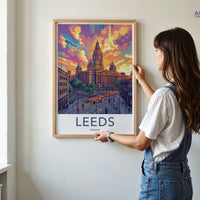Leeds Poster | England Wall Art | UK Decor