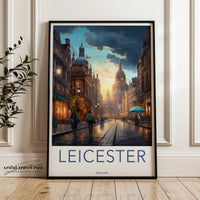 Leicester Poster - England Wall Art