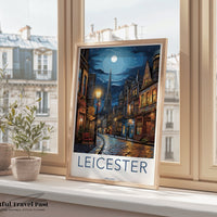 Leicester Poster | England Wall Art | UK Decor