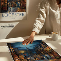 Leicester Poster | England Wall Art | UK Decor