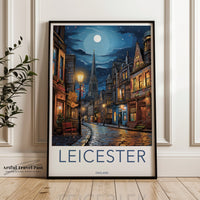 Leicester Poster | England Wall Art | UK Decor