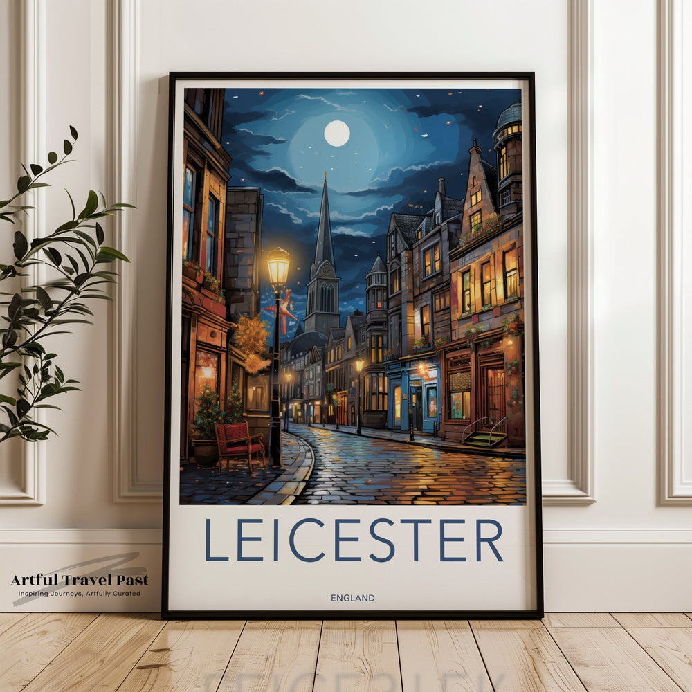 Leicester Poster | England Wall Art | UK Decor