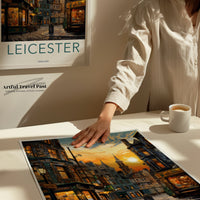 Leicester Poster | England Wall Art | UK Decor
