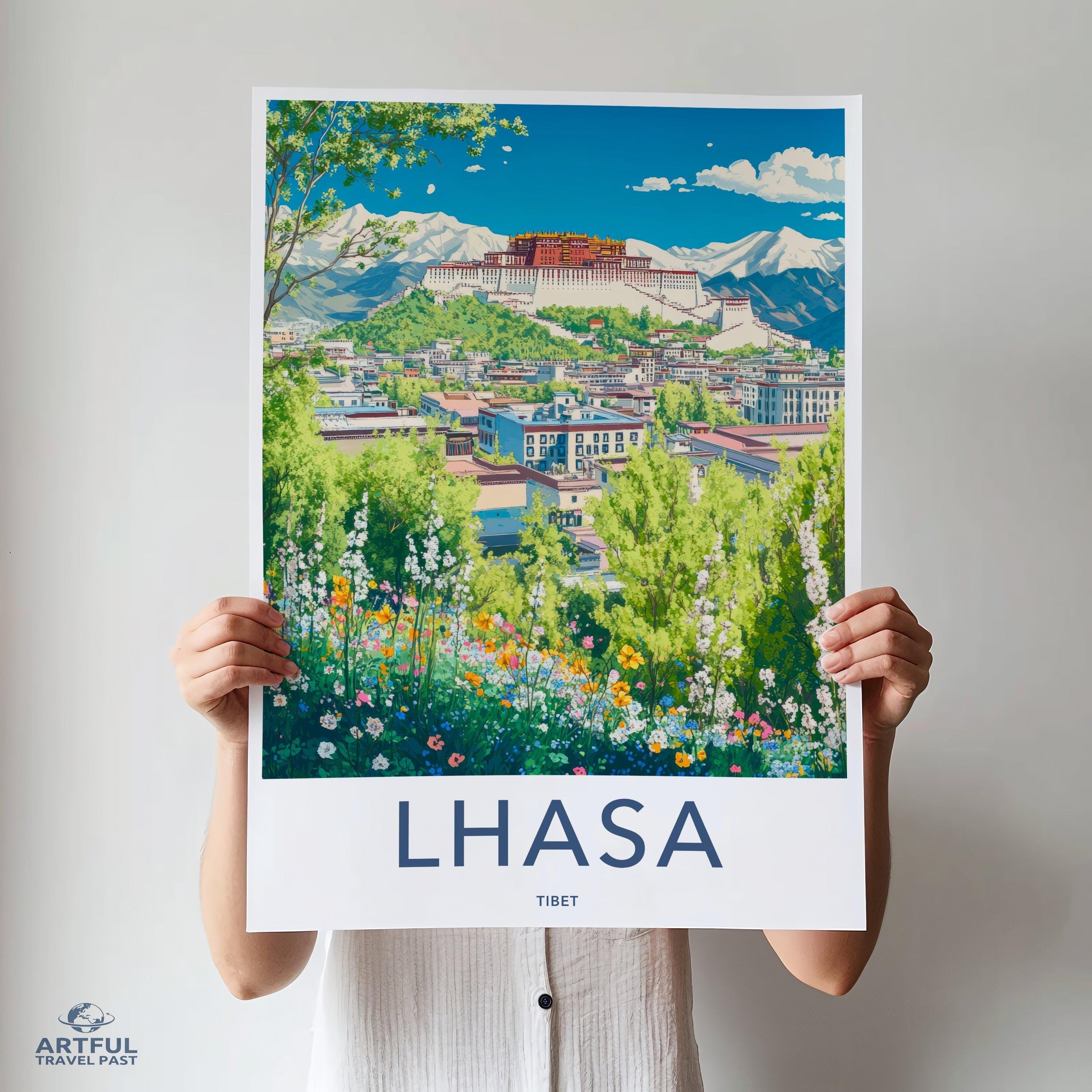Lhasa Poster - Tibet Wall Art
