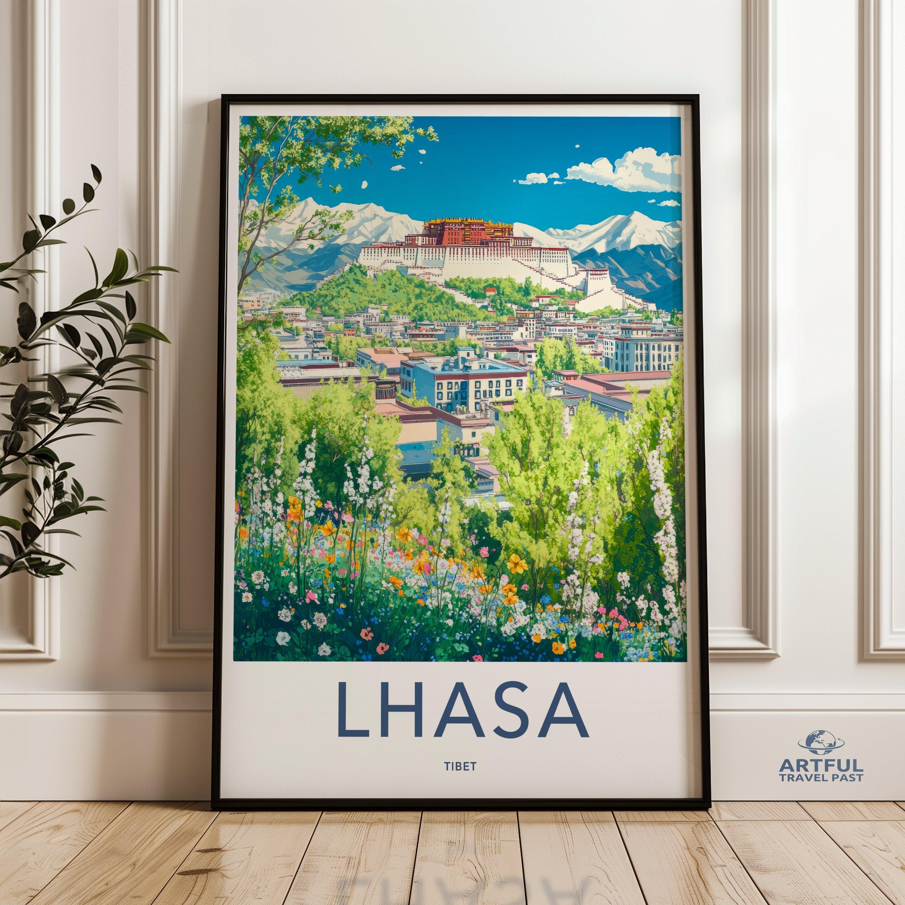Lhasa Poster - Tibet Wall Art