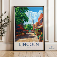 Lincoln Poster - Nebraska Wall Art