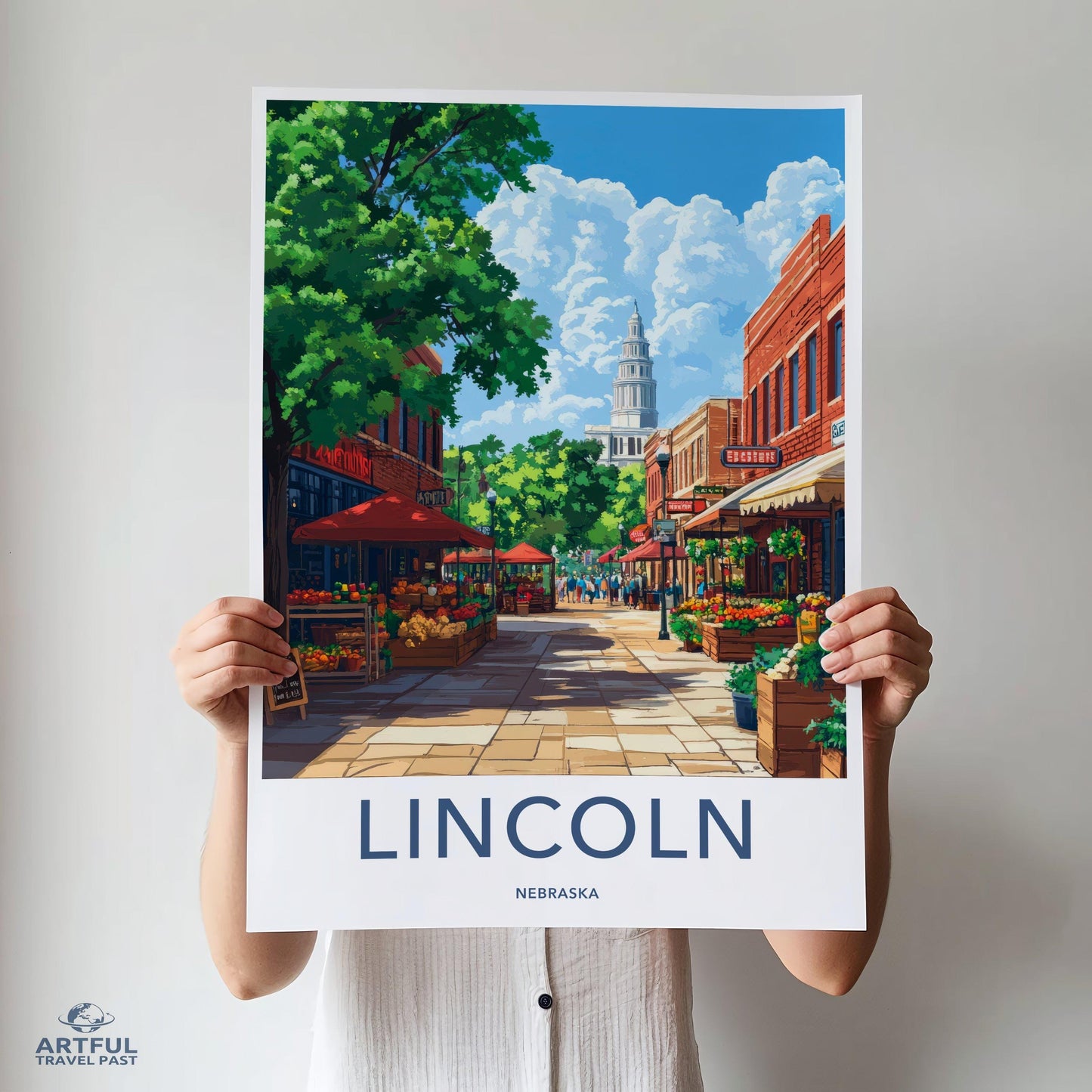Lincoln Poster - Nebraska Wall Art