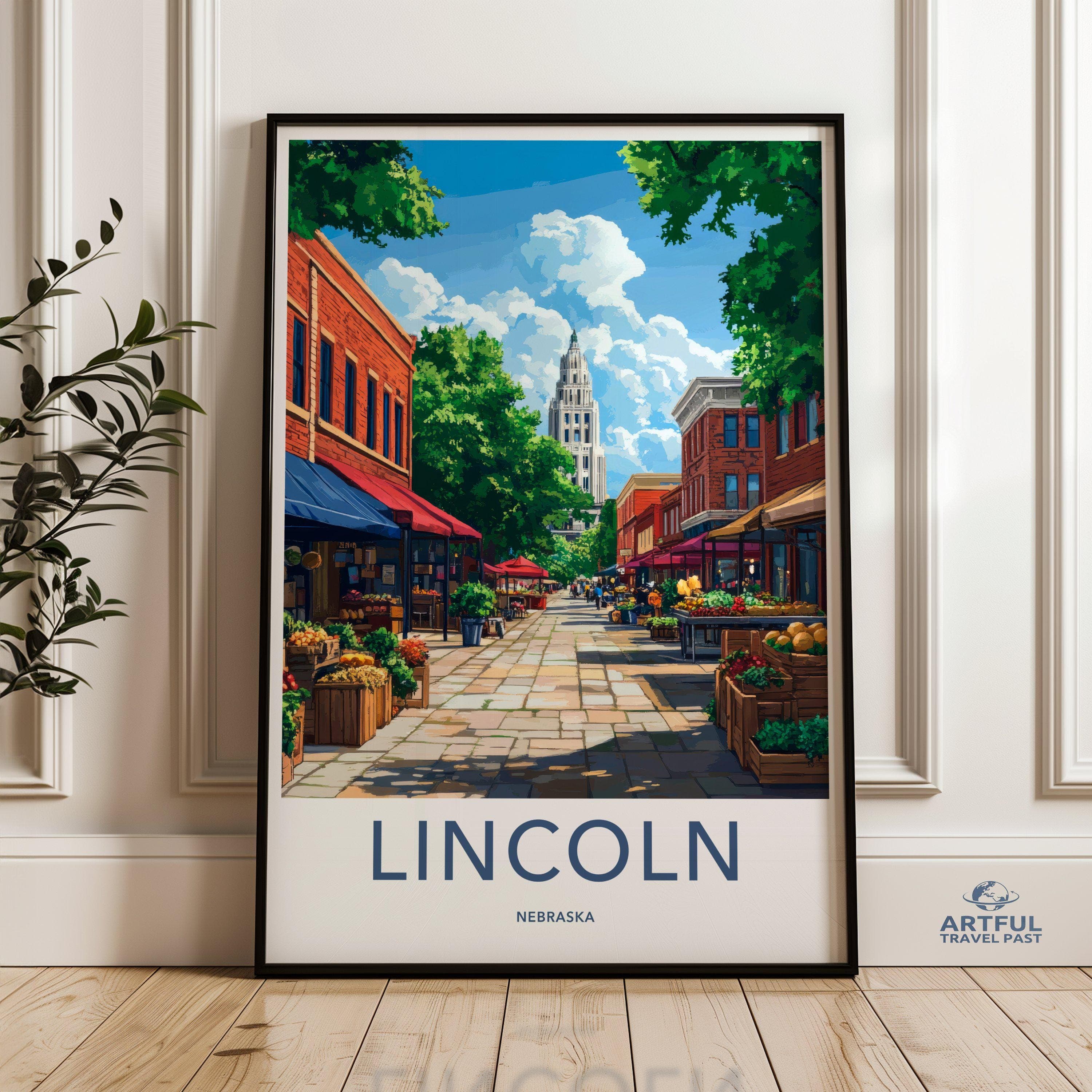 Lincoln Poster - Nebraska Wall Art