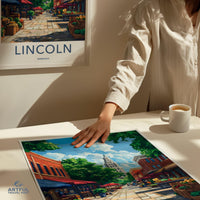 Lincoln Poster - Nebraska Wall Art
