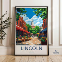 Lincoln Poster - Nebraska Wall Art