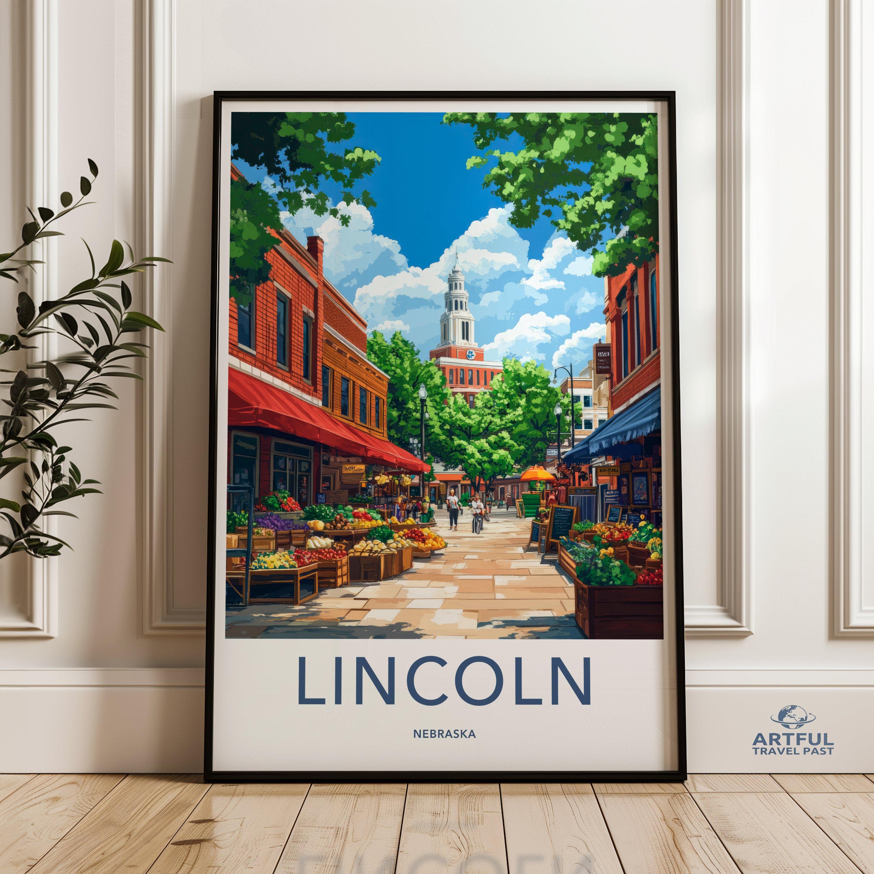 Lincoln Poster - Nebraska Wall Art