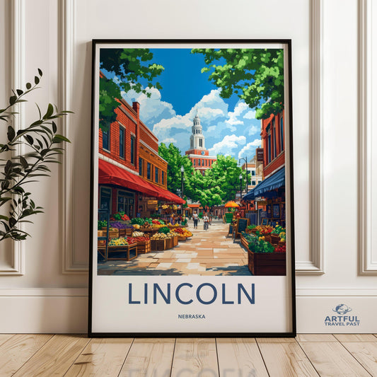 Lincoln Poster - Nebraska Wall Art