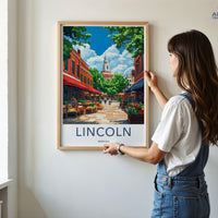 Lincoln Poster - Nebraska Wall Art