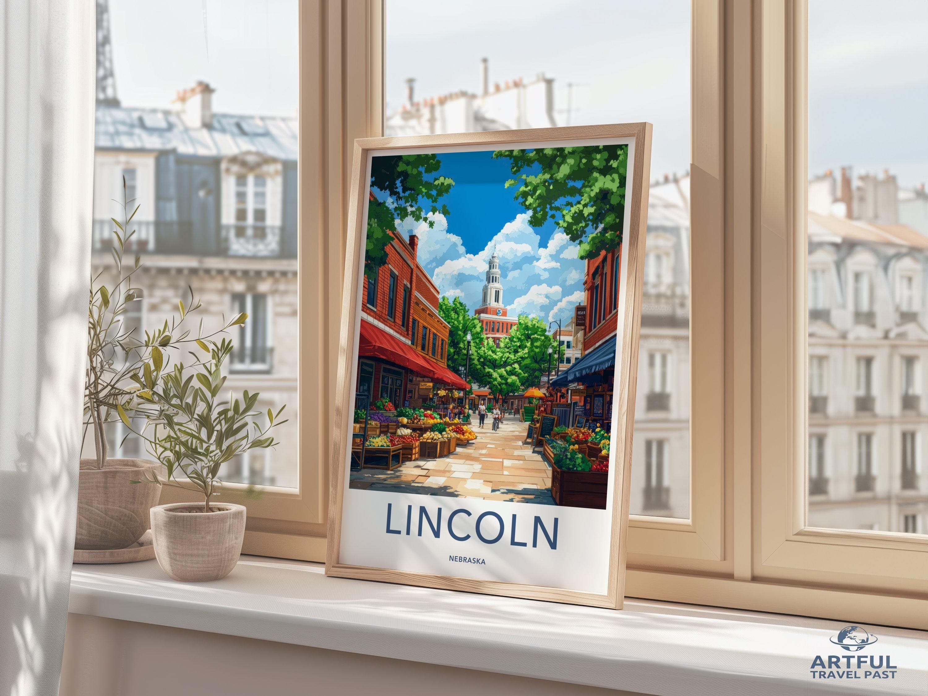 Lincoln Poster - Nebraska Wall Art