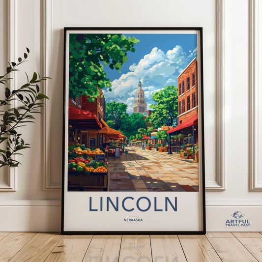 Lincoln Poster - Nebraska Wall Art