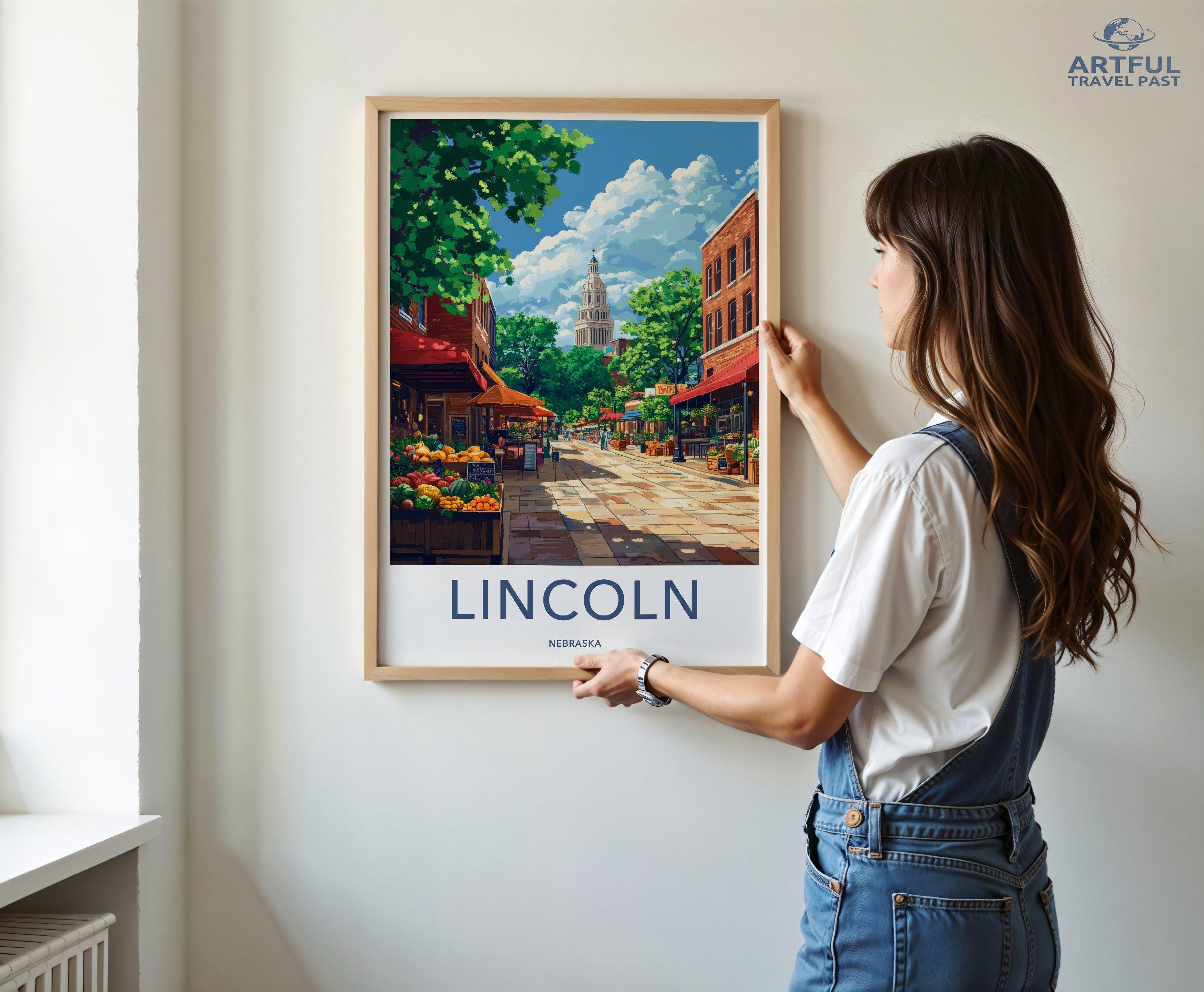 Lincoln Poster - Nebraska Wall Art