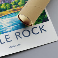 Little Rock Poster | Arkansas Wall Art | America Decor