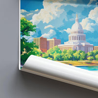 Little Rock Poster | Arkansas Wall Art | America Decor