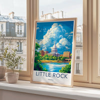 Little Rock Poster | Arkansas Wall Art | America Decor