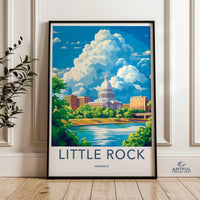 Little Rock Poster | Arkansas Wall Art | America Decor