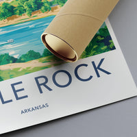 Little Rock Poster | Arkansas Wall Art | America Decor