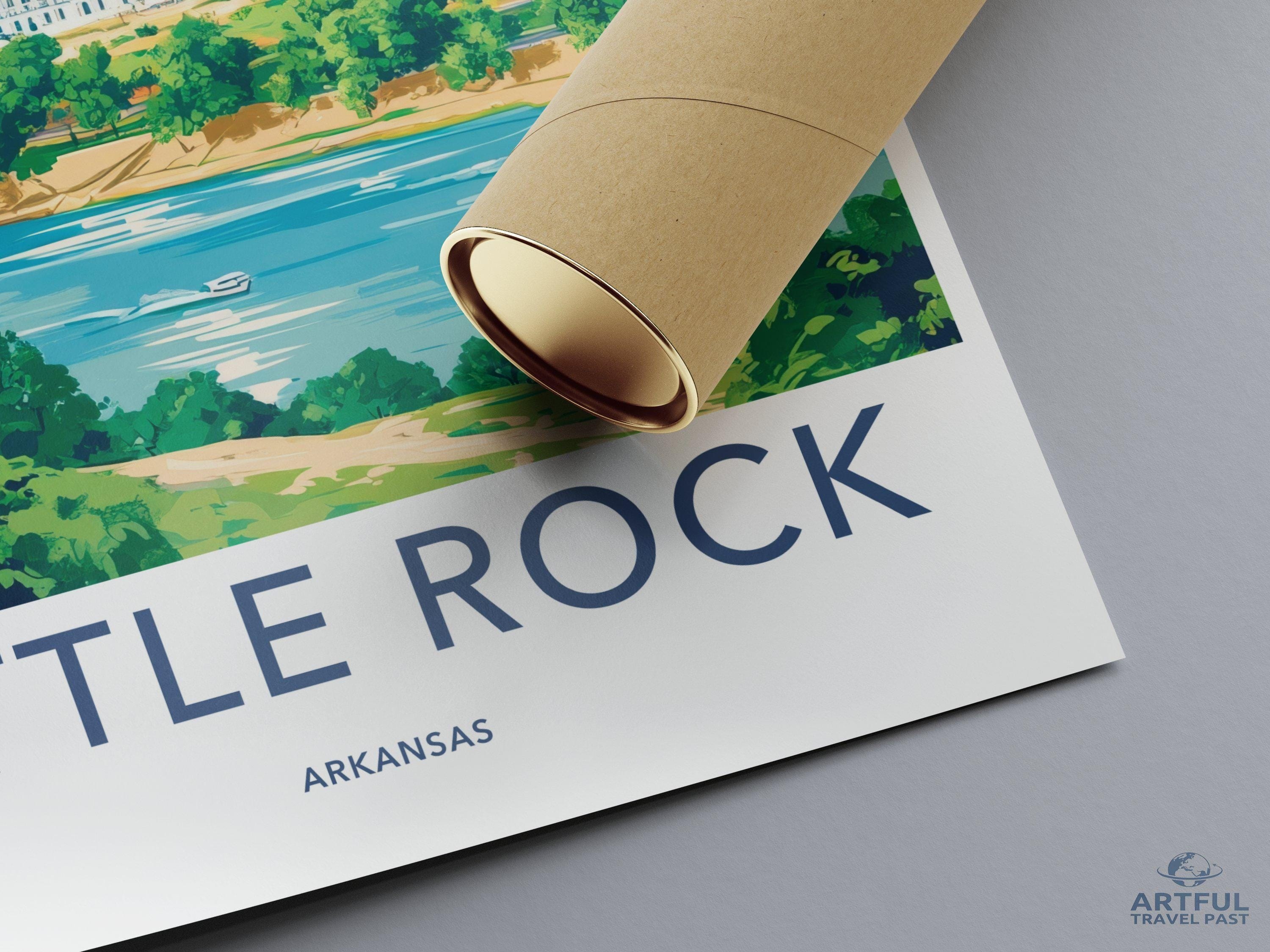 Little Rock Poster | Arkansas Wall Art | America Decor
