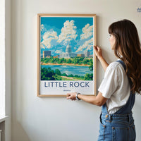 Little Rock Poster | Arkansas Wall Art | America Decor