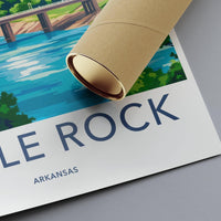 Little Rock Poster | Arkansas Wall Art | America Decor