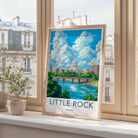 Little Rock Poster | Arkansas Wall Art | America Decor