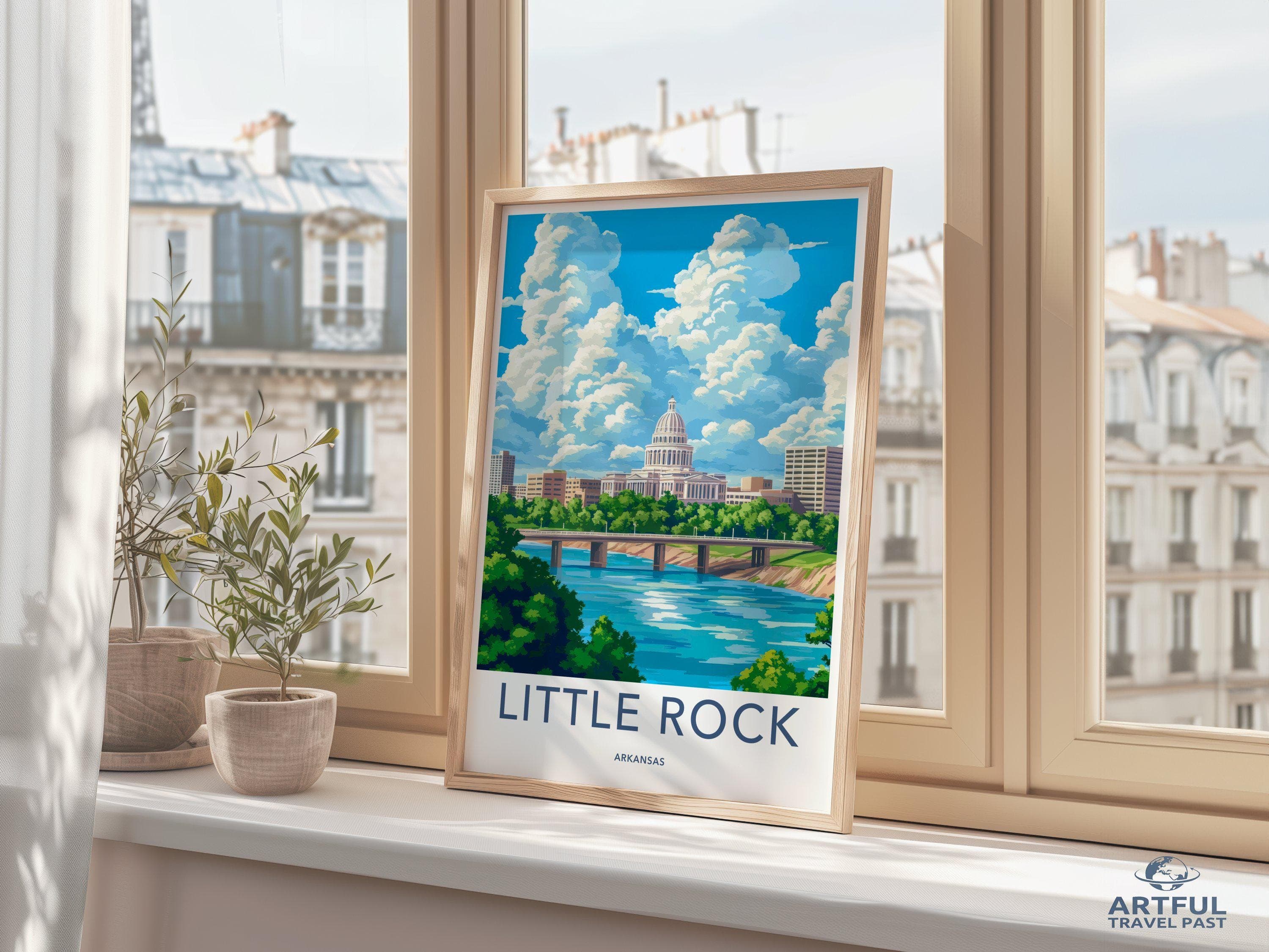 Little Rock Poster | Arkansas Wall Art | America Decor
