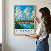 Little Rock Poster | Arkansas Wall Art | America Decor
