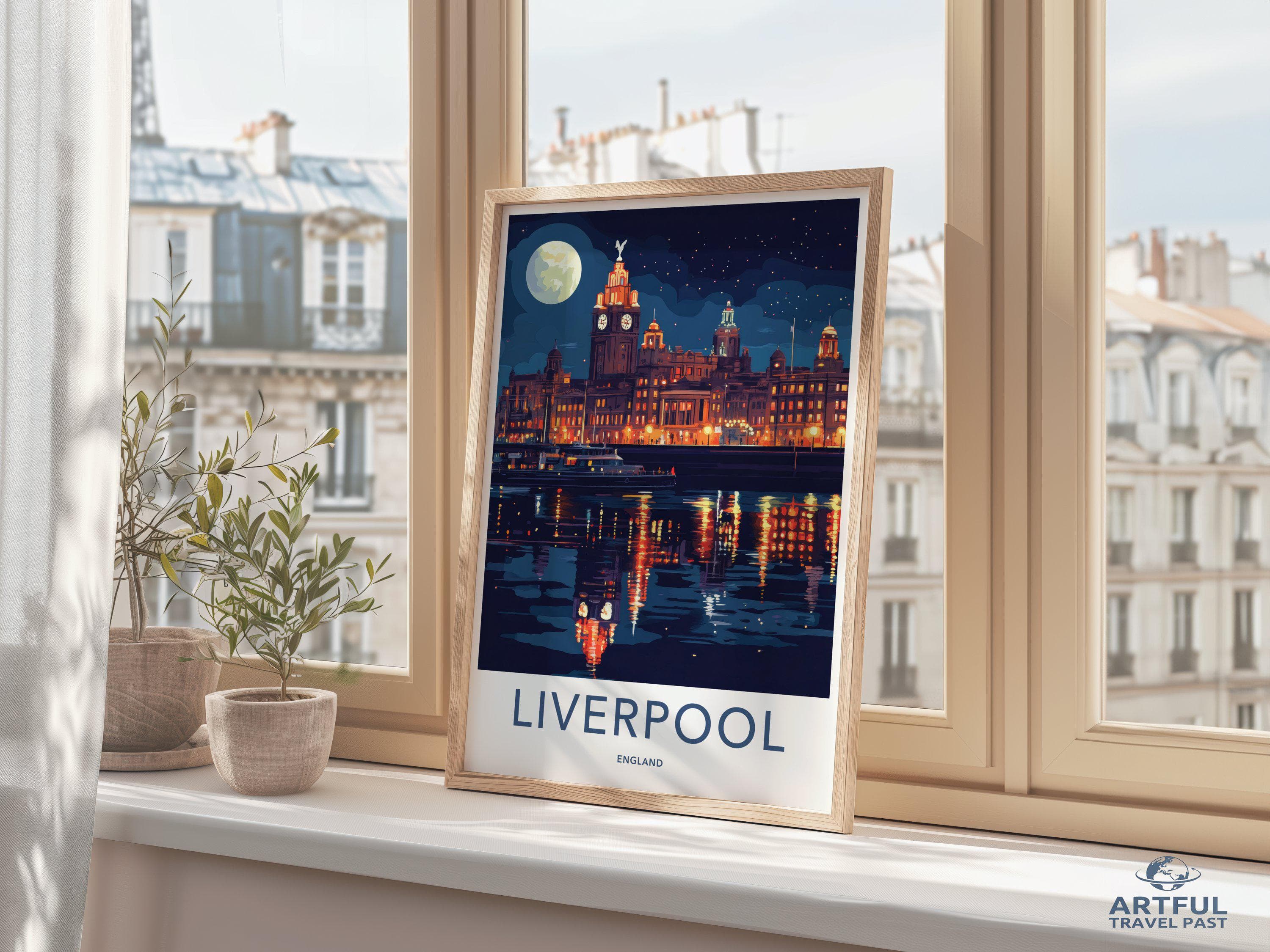 Liverpool Poster | England Wall Art | UK Decor