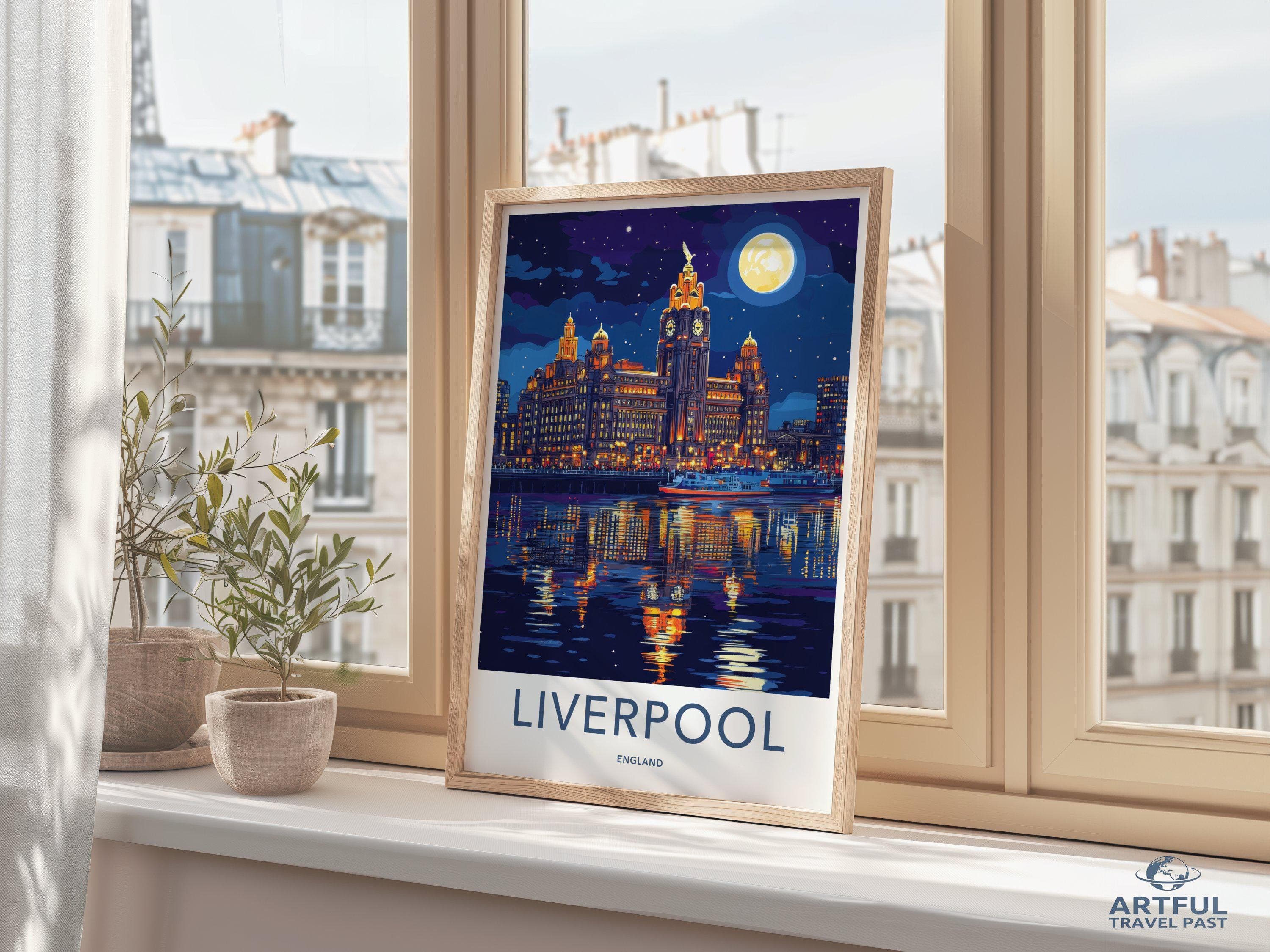 Liverpool Poster | England Wall Art | UK Decor