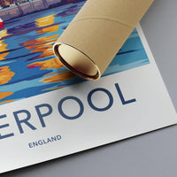 Liverpool Poster | England Wall Art | UK Decor