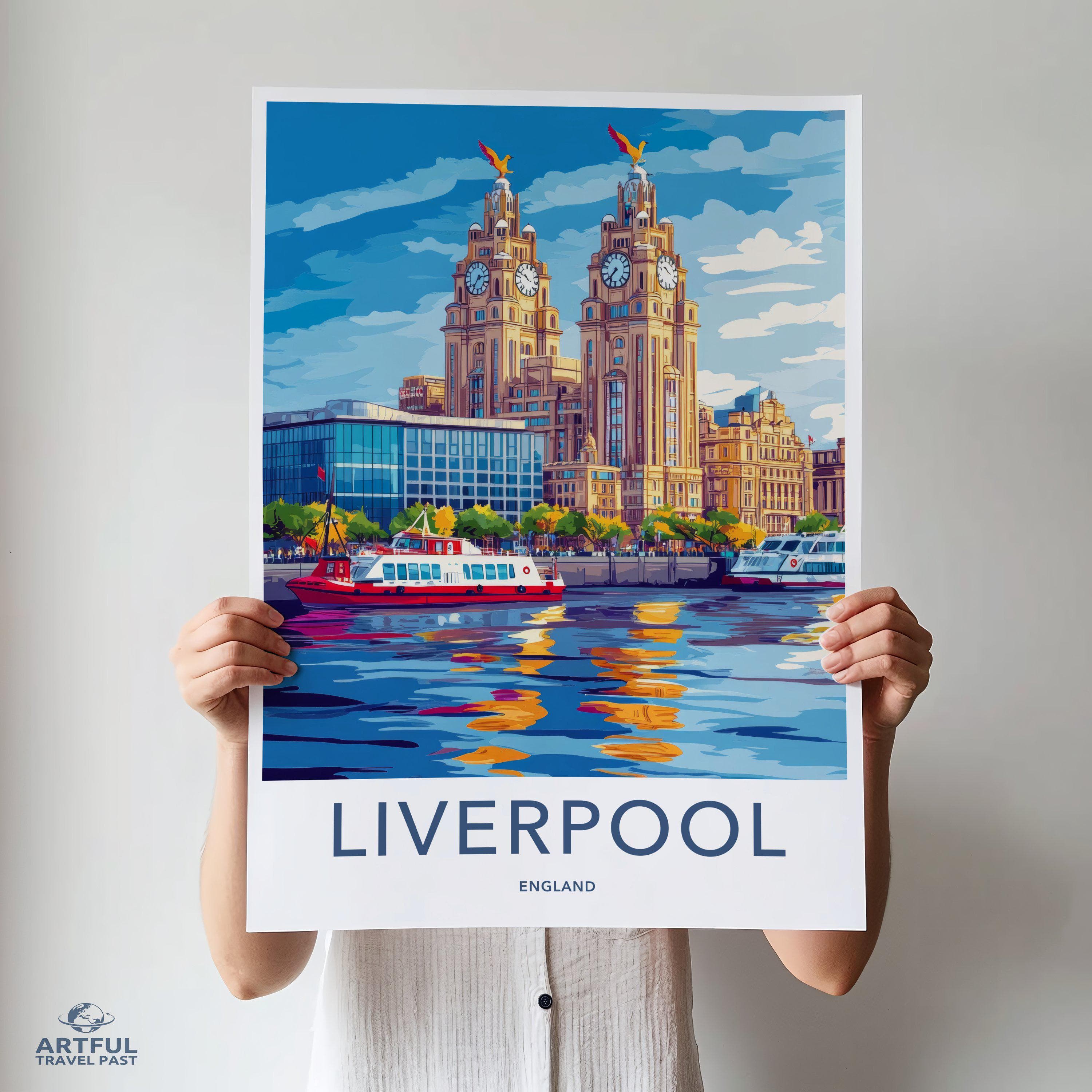 Liverpool Poster | England Wall Art | UK Decor