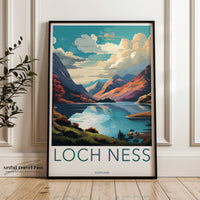 Loch Ness Poster | Scotland Wall Art | UK Decor