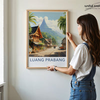 Luang Prabang Poster | Laos Wall Art | Asia Decor