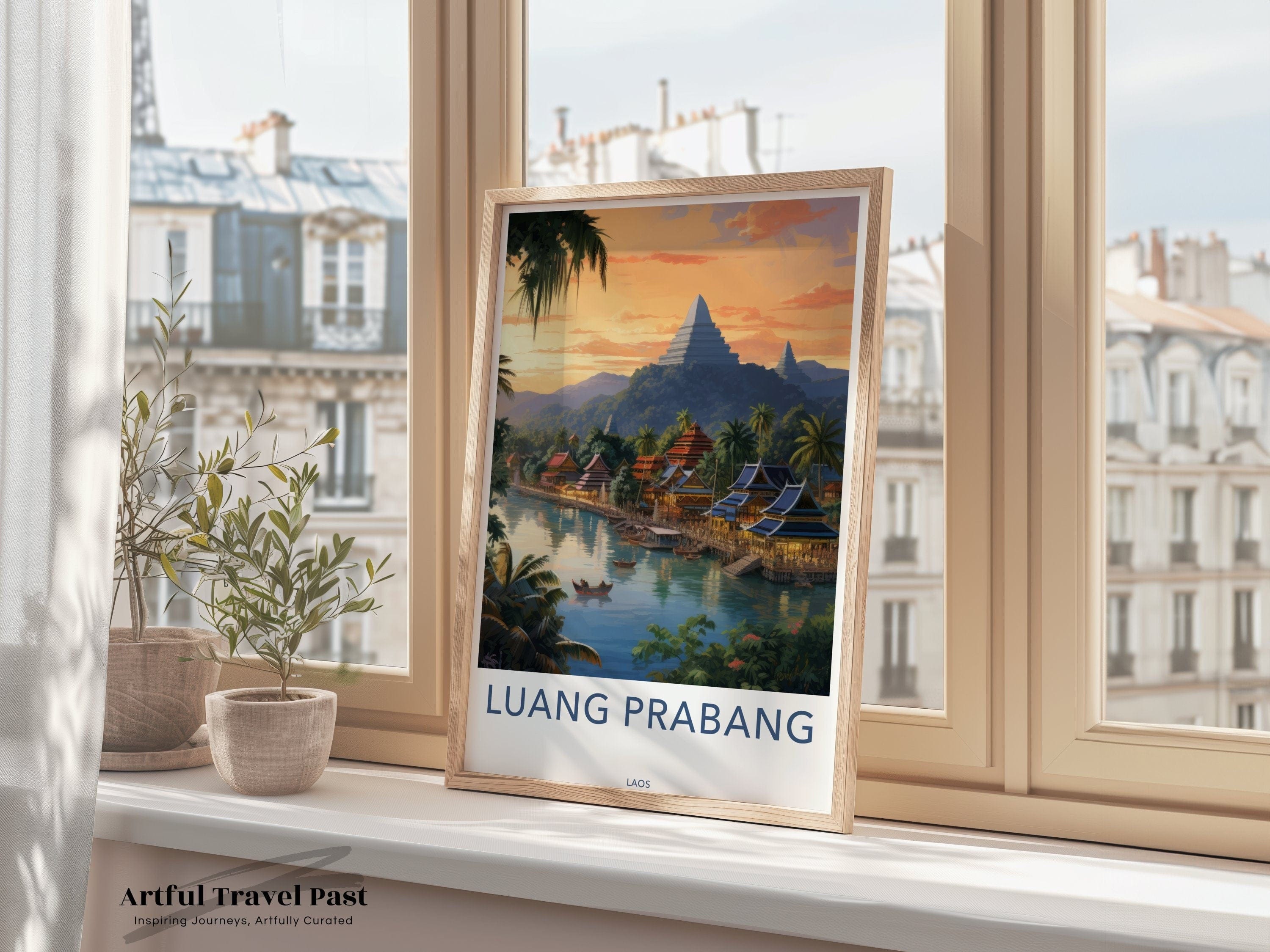 Luang Prabang Poster | Laos Wall Art | Asia Decor