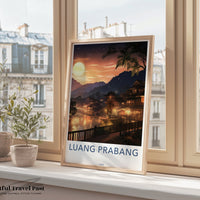 Luang Prabang Sunset | Laos Wall Art | Asia Decor
