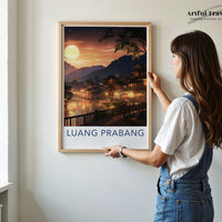 Luang Prabang Sunset | Laos Wall Art | Asia Decor