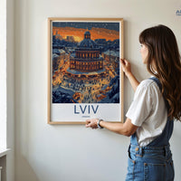Lviv Poster | Ukraine Wall Art | Europe Decor