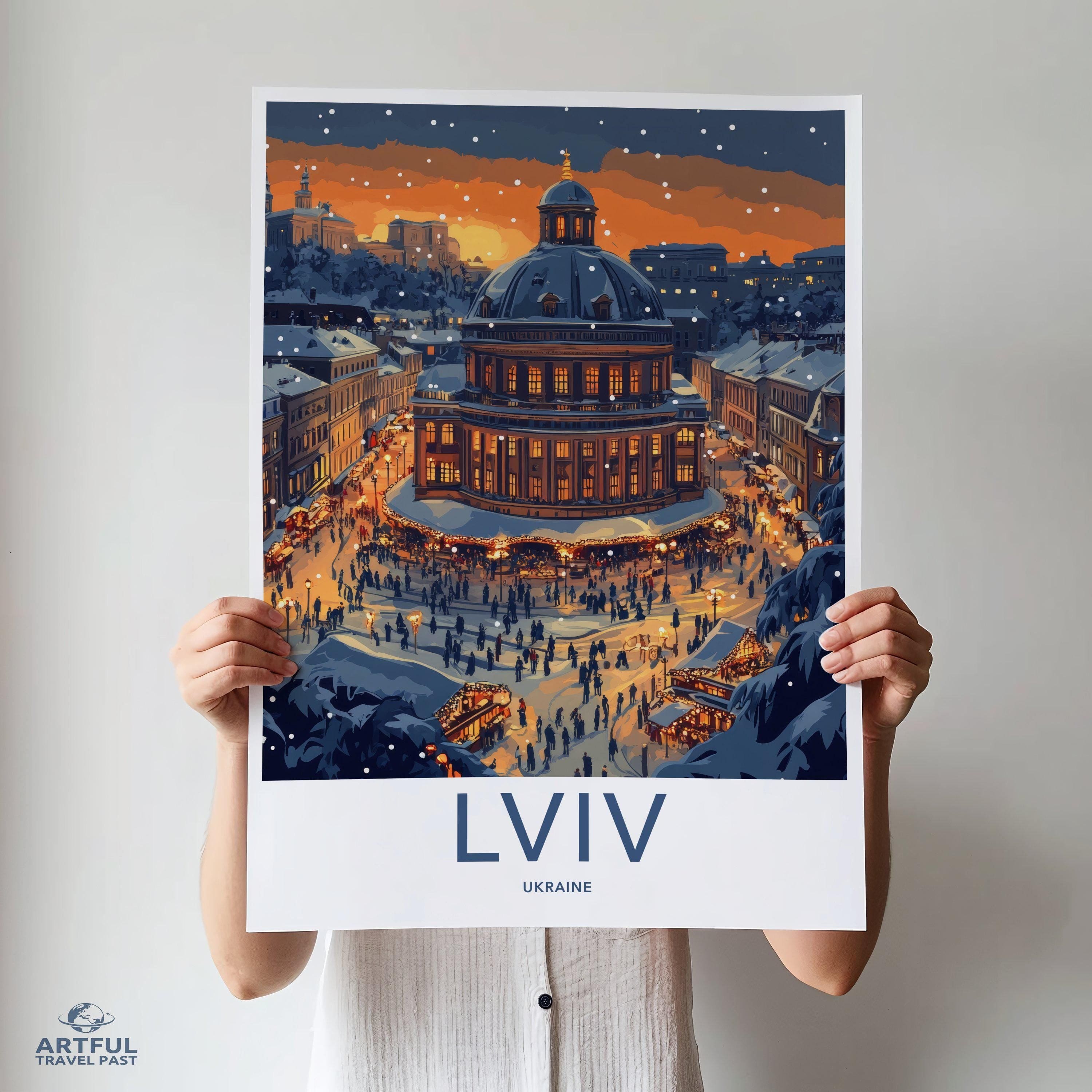 Lviv Poster | Ukraine Wall Art | Europe Decor