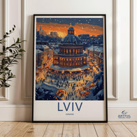 Lviv Poster | Ukraine Wall Art | Europe Decor