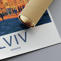 Lviv Poster | Ukraine Wall Art | Europe Decor
